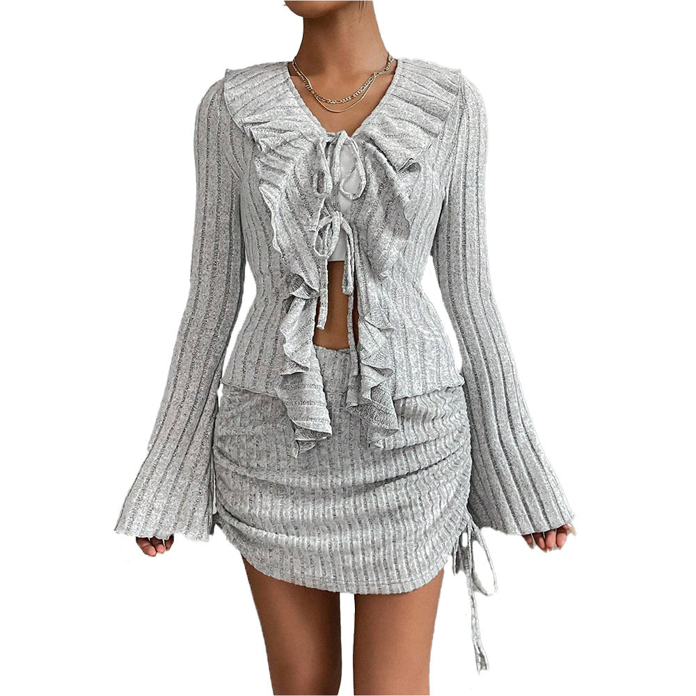 Women's Sexy Elegant Fashion Ruffled Slim-fit Suit