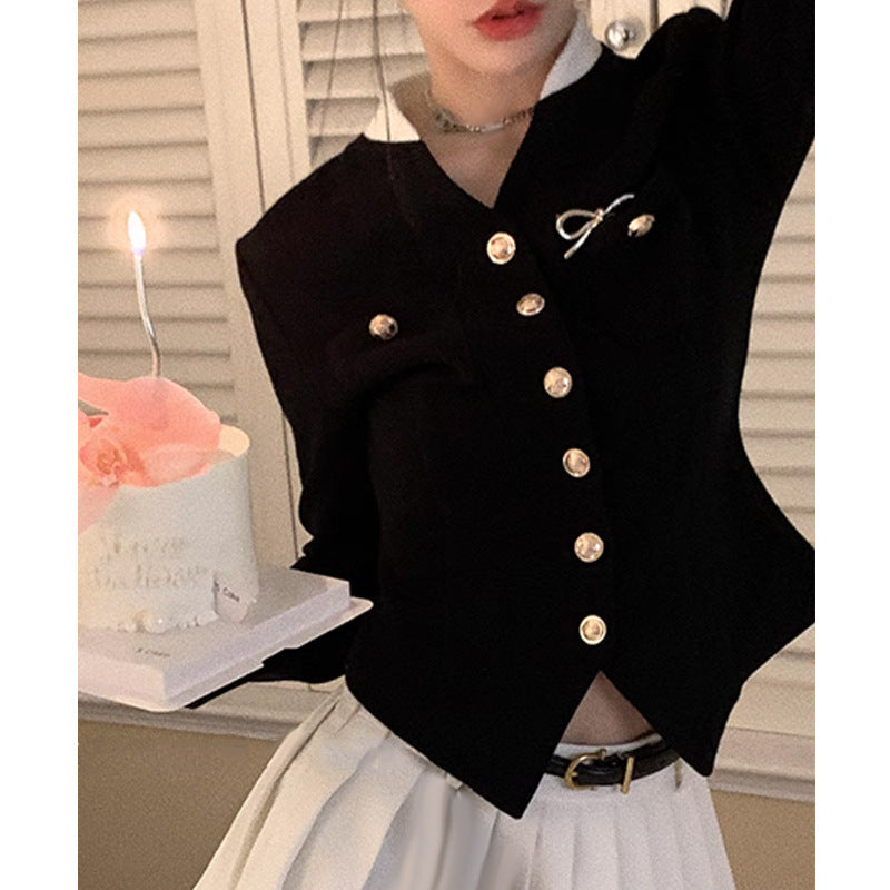 Knitwear Coat Short Dress Two-piece Set