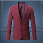 Spring And Autumn Solid Color Casual One Button Men's Small Suit