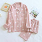 Cotton Gauze Pajamas Ladies' Homewear Long Sleeve Trousers Suit