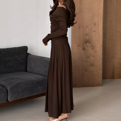 Strappy Top Gathered Maxi Skirt Casual Set