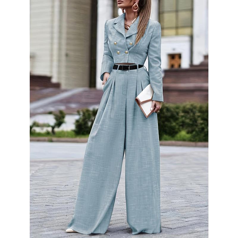 Fashionable Slim-fit Womens Top And Pants Set