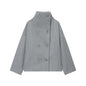 Women's High-neck Button-down Loose Knit Top