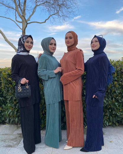 Ethnic Style Loose Casual Pleated Suit Southeast Asian Arab Women's Clothing