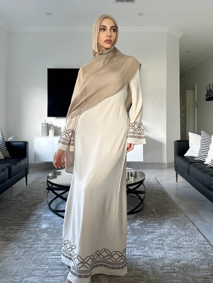 Fringe Cardigan Robe Muslim Dress