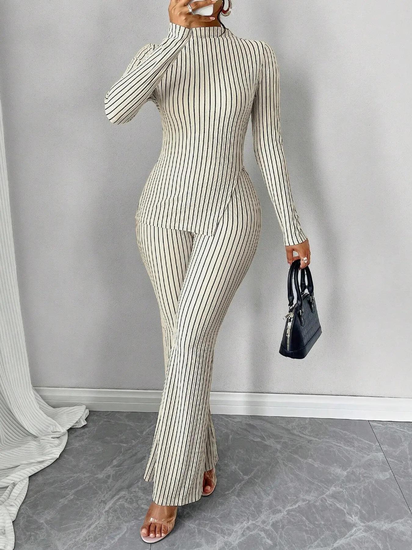 Elegant Round-neck Long-sleeve Women's Suit