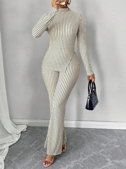 Elegant Round-neck Long-sleeve Women's Suit