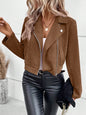 Winter Slim-fit Short Lapels Zip Jacket