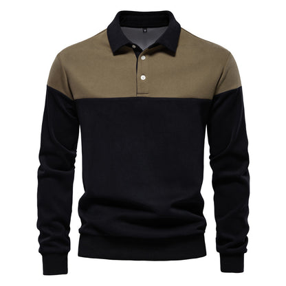 Men's Casual Long-sleeved Polo Collar Sweater