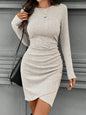 Women's Solid Color Slim-fit Slimming Sweater Knit Mermaid Dress