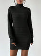 European And American Autumn And Winter Half-high Collar Knitwear Dress