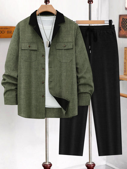 Creative Men's Casual Suit Coat Set