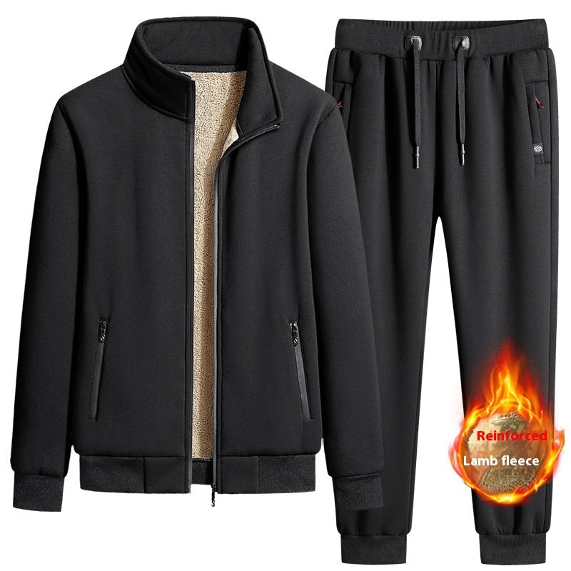 Cotton Winter Fleece Men's Casual Lambswool Plus Size