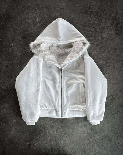 Positive And Negative Wearable Fashion Hooded Cardigan Simple Street Warm And Simple