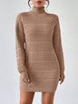 European And American Autumn And Winter Half-high Collar Knitwear Dress