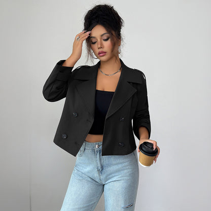 Casual Minimalist Long Sleeve Jacket Vest Coat Women