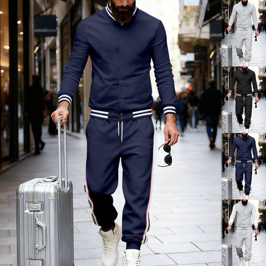 Striped Tapered Pants Two-piece Set American Casual Sportswear