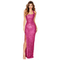 Sweet And Spicy Style Split Sequin Halter Dress