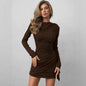 Fashionable And Elegant Slim-fit Pleated Commuter Dress