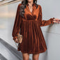 Valentine's Day Slimming Velvet Women's Dress