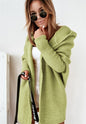Fashion Bat Sleeve Hooded Cardigan Oversized Loose Temperament Solid Color Sweater Womens Clothing