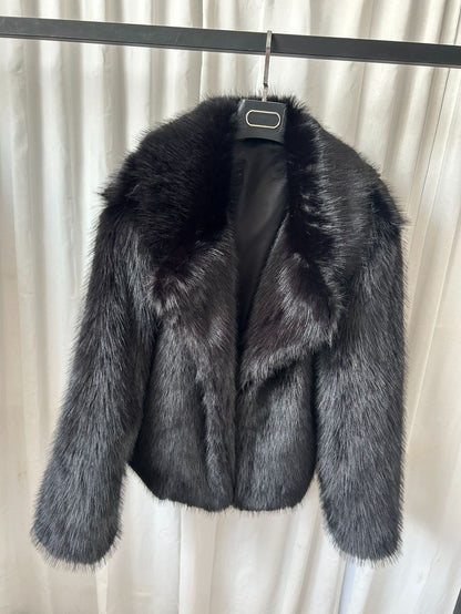 New Plush Artificial Fur Coat Women