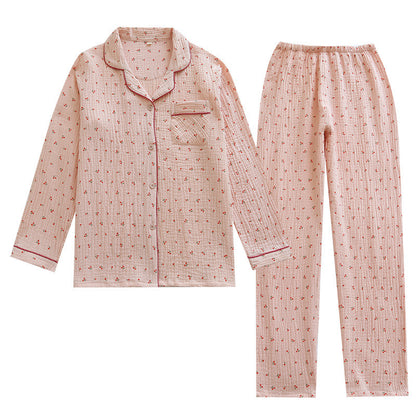 Cute Sweet Sweat-absorbent Loose Cardigan Homewear Suit