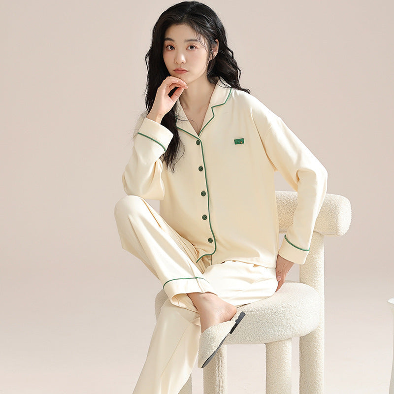 Women's Cotton Pajamas Can Be Worn Outside In Spring And Autumn