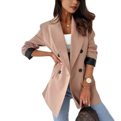 Long Sleeve Elegant Slim-fit Solid Color Small Suit Jacket