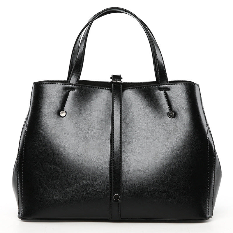 Luxury Retro Women's Hand-carrying Solid Color Simple