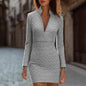 New Womens French-style Elegant Deep V-neck Dress