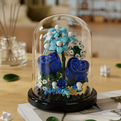Dust Cover Building Blocks Flowers Children's Assembly Toys