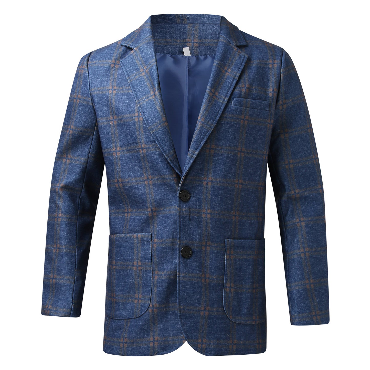 Men's Plaid Lapel Long Sleeve Suit Coat Men's Business Suit