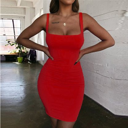 Solid-color Sheath Vest Camisole Plus Size Women's