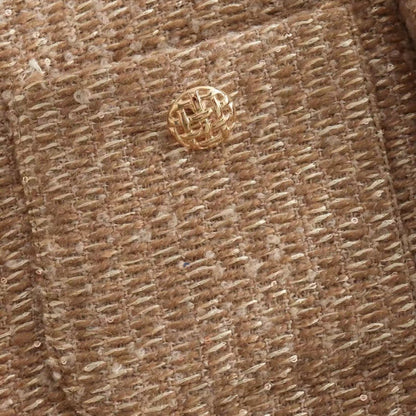 Women's Fashion Woolen Solid Color Casual Top Short Coat