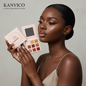 Dark skin model holding KANVIco Eyeshadow Palette