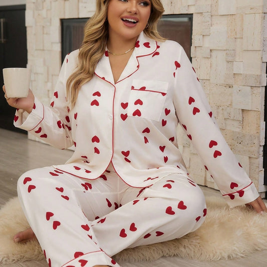 Small Love Home Wear Large Size Plus-sized Two Pieces