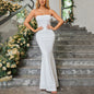 Summer Best-selling Women's Formal Fishbone Backless Custom Mermaid Dress Long Evening Gown