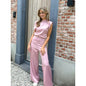 Backless Evening Dress Jumpsuit Solid Color Casual Straight Pants