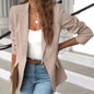 Ins Lapel Button Jacket Fashion Commuter Casual Suit Jacket Women's Long-sleeved Tops Outwear Clothing