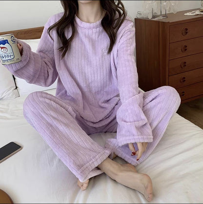 New Vertical Stripe Thickened Warm Home Suit