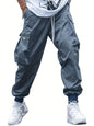 Multi-pocket Cargo Pants Men's Casual Hip-Hop Drawstring Trousers Outdoor Streetwear Sports Pant