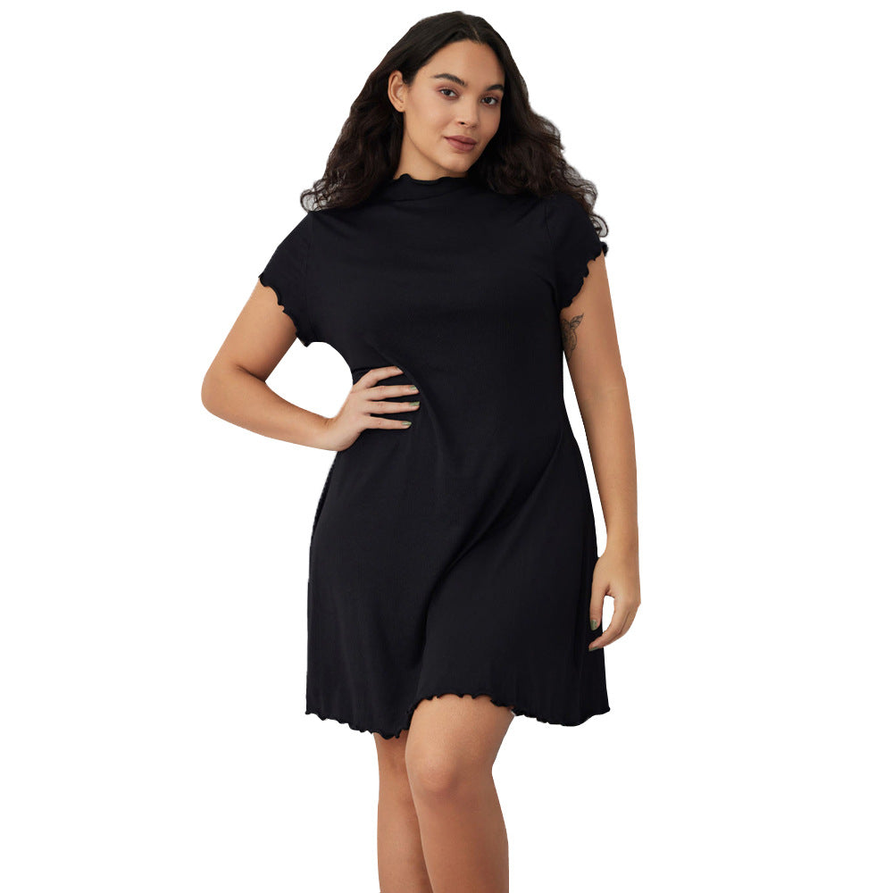 Women's Simple And Elegant Knitted Maxi Short-sleeve Dress