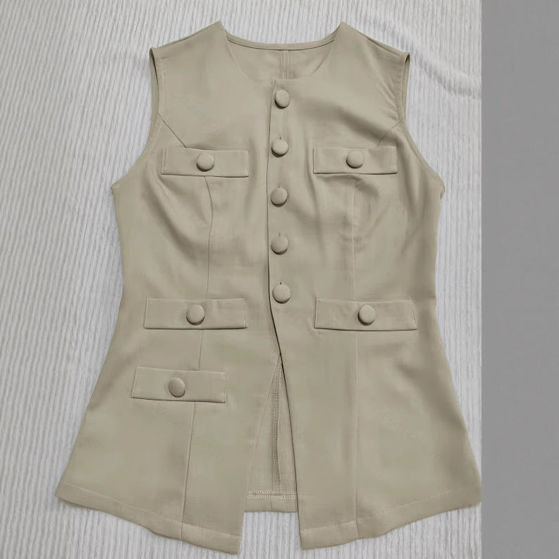 Fashionable Party Womens Sleeveless Tank Top And Pants Suit