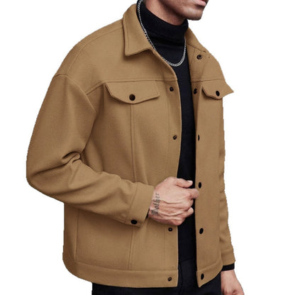 Lapel Woolen New Men's Casual Sports Jacket