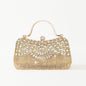 Rhinestone Tassel Portable Chain Box Dinner Bag Women