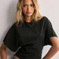 Summer Batwing Sleeve T-shirt Ins Fashion Round Neck Pullover Short-sleeved Tops For Women Clothing