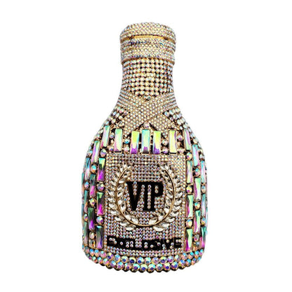Champagne Bottle Diamond Hand Holding Dinner Bag