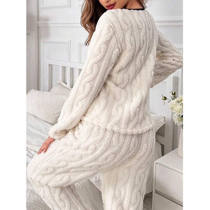 Cardigan Long Sleeve Pants Suit High-end Homewear Can Be Worn Outside