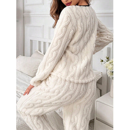 Cardigan Long Sleeve Pants Suit High-end Homewear Can Be Worn Outside